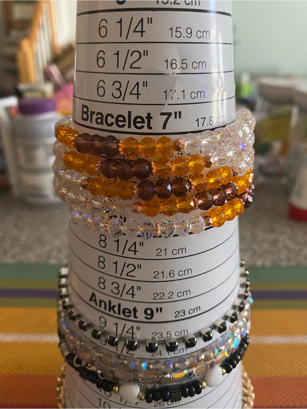 Touch of Halloween Beaded Wrap Bracelet